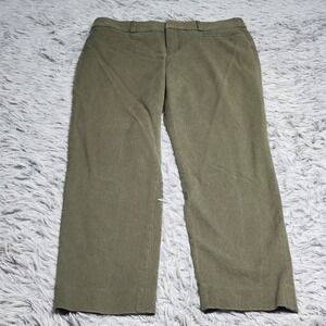 Banana Republic Dress Pants Women Size 6 Green Sloan Skinny Cotton Blend Stretch